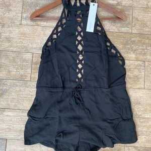 Millau Black Sleeveless Romper Size Small